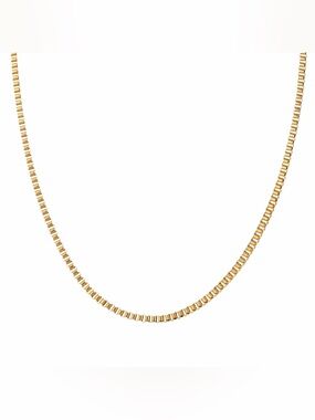 Gold Box Chain Necklace - Women's Jewelry
